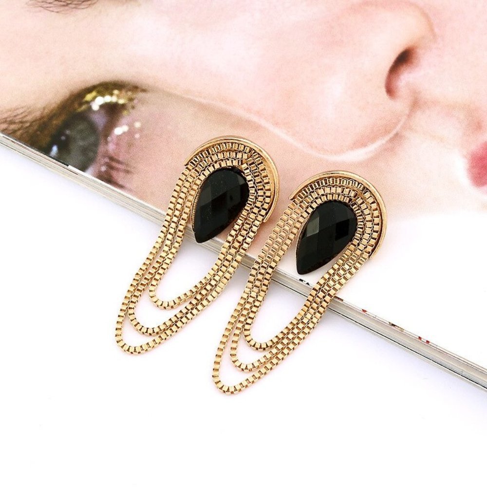 Big Earrings Women Stud Geometric Bohemian Hoop Drop Cute Trendy Jewelry - Picture 2 of 5